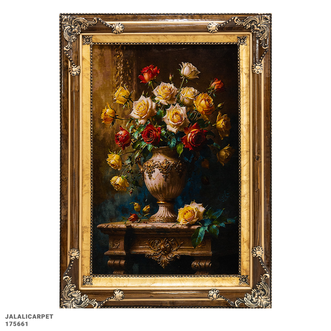 تابلوفرش گلدان 50 رج